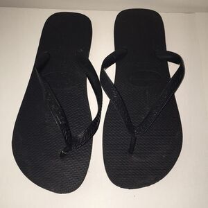 Mens black Havaianas flip flop Aussie Australian beach plugger sandals 11/12 usa